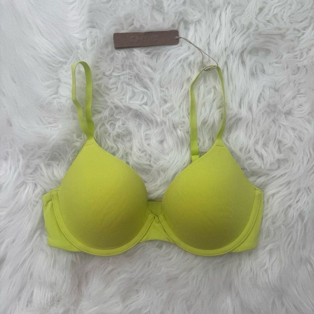 Skims Fits Everybody T-Shirt Demi Bra Daffodil Size 32C